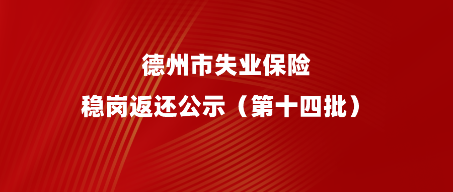 2022年德州市失業(yè)保險(xiǎn)穩(wěn)崗返還公示（第十四批）